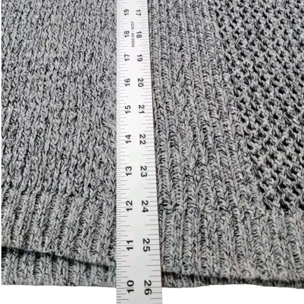 Madewell Sweater Womens L Grey Cotton‎ Blend Cable Knit Mixed Stitch Classic